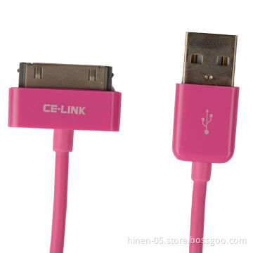 30 Pin dock Connector to USB Cable for iPod, iPhone or iPad, Connect 30-pin to Apple Device